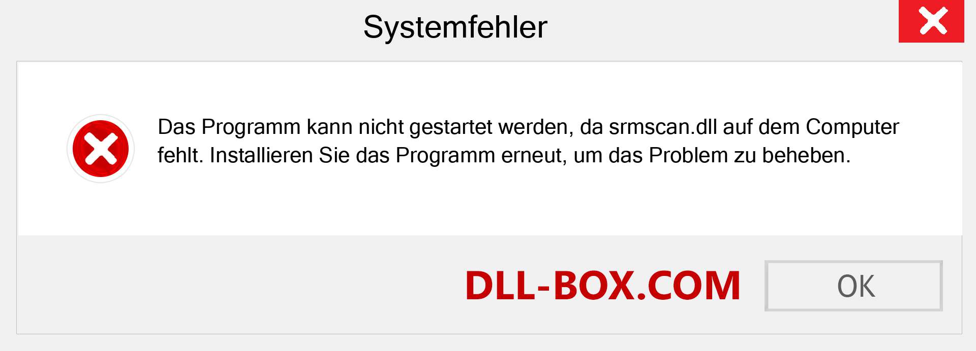 srmscan.dll-Datei fehlt?. Download für Windows 7, 8, 10 - Fix srmscan dll Missing Error unter Windows, Fotos, Bildern